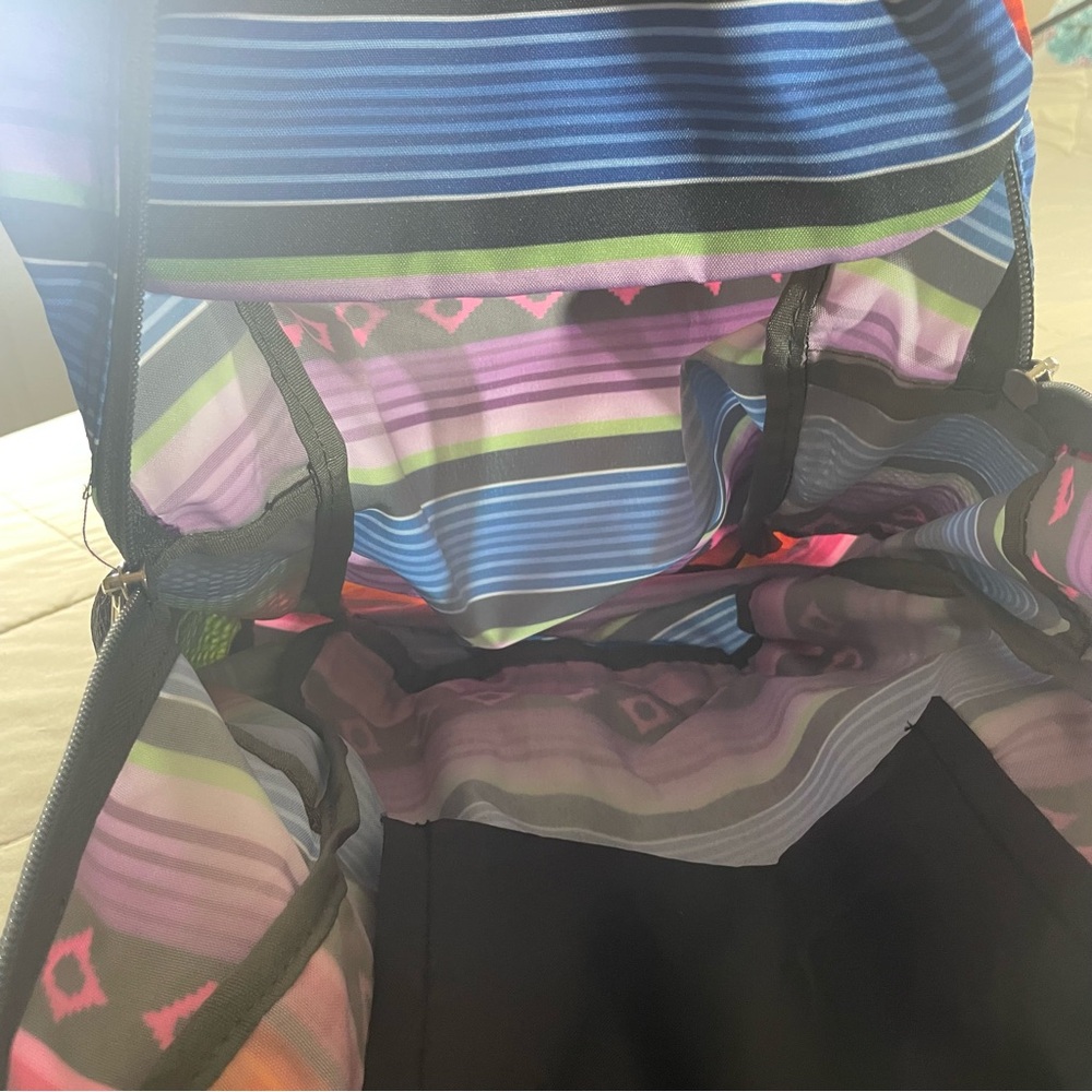 Wilcor Be Outdoors Baja Pocket Fold Pack Rainbow Backpack Mesh Detail - Picture 9 of 9